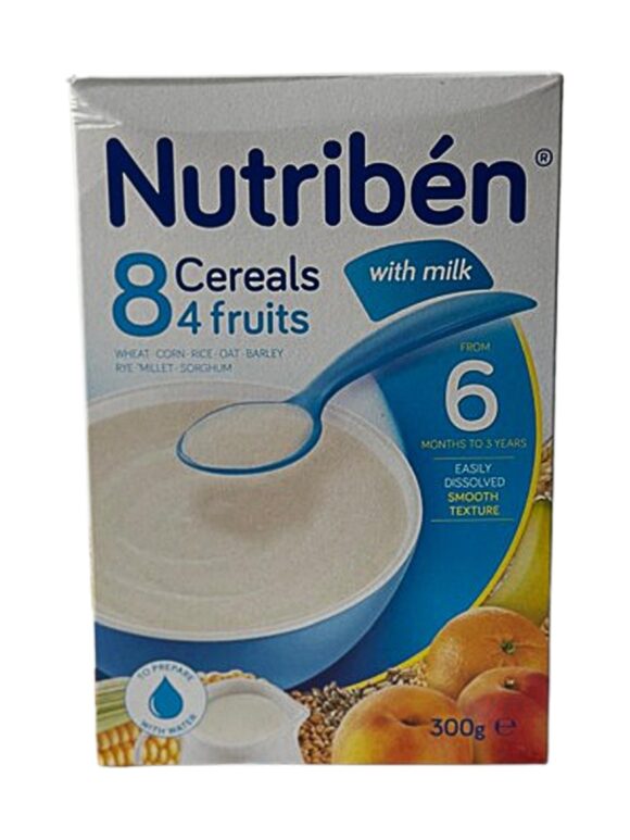 Nutriben 8 Cereals 4 Fruits With Milk 300g